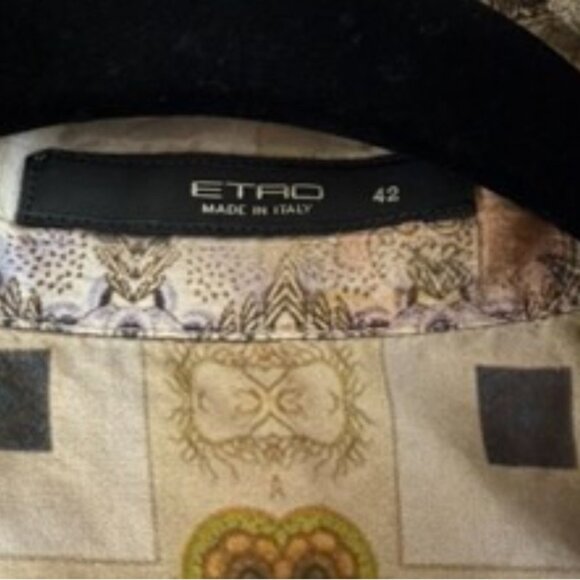 ETRO Pattern Floral Print Cotton Button Front Dress Shirt - Picture 5 of 8